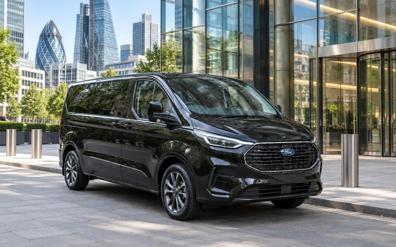 Black Ford Tourneo Custom — corporate & executive travel with Pearl & Co Executive Travel